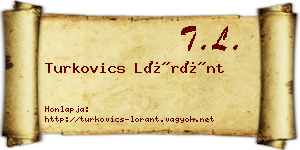 Turkovics Lóránt névjegykártya