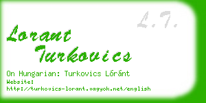 lorant turkovics business card